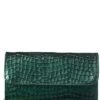 Lucie Croc-Embossed Leather Clutch Women