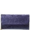 Terina Croc-Embossed Leather Clutch Women