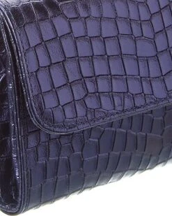 Terina Croc-Embossed Leather Clutch Women -Luxe Shoulder Bags Sales Store 1160410908 RLLD 3