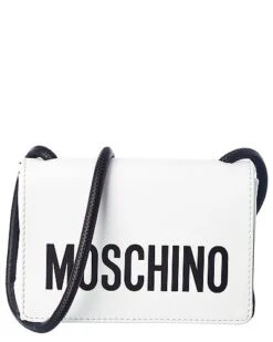 MOSCHINO Logo Leather Shoulder Bag Women