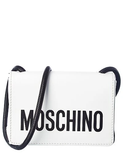 MOSCHINO Logo Leather Shoulder Bag Women 1 MOSCHINO Logo Leather Shoulder Bag Women