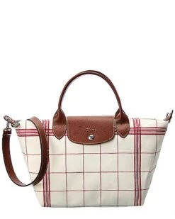Longchamp Le Pliage Small Canvas & Leather Short Handle Tote Women