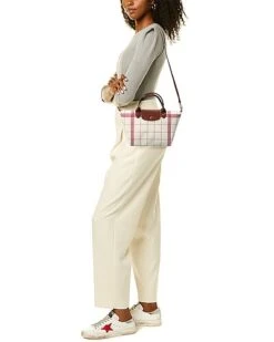 Longchamp Le Pliage Small Canvas & Leather Short Handle Tote Women -Luxe Shoulder Bags Sales Store 1160436793 RLLD 4