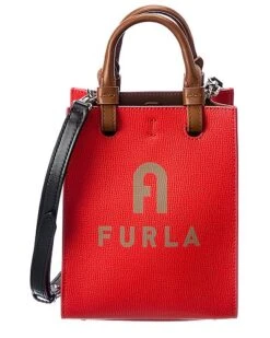 Furla Varsity Style Mini N/S Leather Tote Women