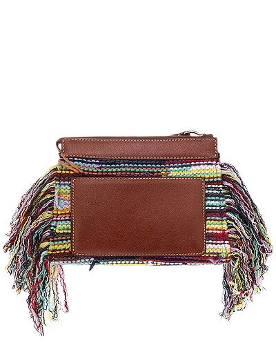 Chloé Edith Cashmere & Leather Clutch Women 2 Chloé Edith Cashmere & Leather Clutch Women - Image 2