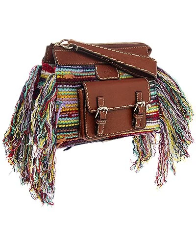 Chloé Edith Cashmere & Leather Clutch Women 3 Chloé Edith Cashmere & Leather Clutch Women - Image 3