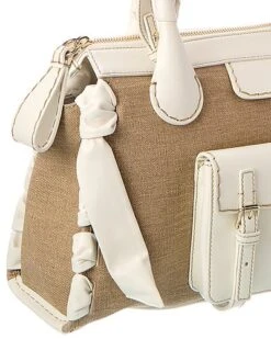 Chloé Edith Day Medium Linen & Leather Satchel Women -Luxe Shoulder Bags Sales Store 1160470559 RLLD 3