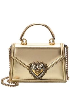 Dolce & Gabbana Votion Mini Leather Top Handle Crossbody Women