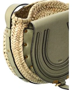 Chloé Marcie Raffia & Leather Basket Crossbody Women -Luxe Shoulder Bags Sales Store 1160485237 RLLD 3