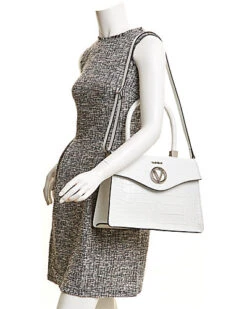 By Mario Valentino Melanie Top Handle Croc-Embossed Leather Satchel Women -Luxe Shoulder Bags Sales Store 1160488503 RLLD 3