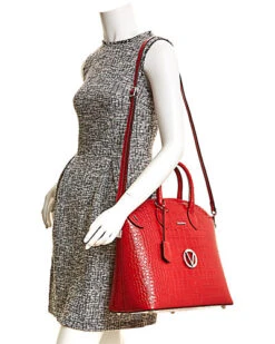By Mario Valentino Bravia Croc-Embossed Leather Satchel Women -Luxe Shoulder Bags Sales Store 1160488522 RLLD 3