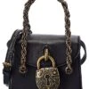 MOSCHINO M Logo Leather Shoulder Bag Women