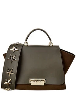 Eartha Iconic Soft Top Handle Leather & Suede Satchel Women