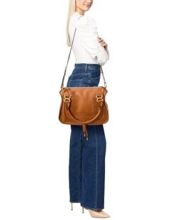 Chloé Marcie Medium Leather Satchel Women -Luxe Shoulder Bags Sales Store 1160506373 RLLD 4