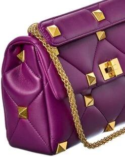 Valentino Roman Stud Large Leather Shoulder Bag Women -Luxe Shoulder Bags Sales Store 1160506442 RLLD 3