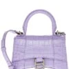 Balenciaga Hourglass XS Croc-Embossed Leather Top Handle Satchel Women