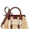 Chloé Edith Mini Bag Shearling & Leather Crossbody Women