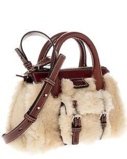 Chloé Edith Mini Bag Shearling & Leather Crossbody Women 5 Chloé Edith Mini Bag Shearling & Leather Crossbody Women -Luxe Shoulder Bags Sales Store 1160506663 RLLD 3