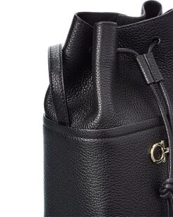 Salvatore Ferragamo Gancini Leather Bucket Bag Women -Luxe Shoulder Bags Sales Store 1160506706 RLLD 3