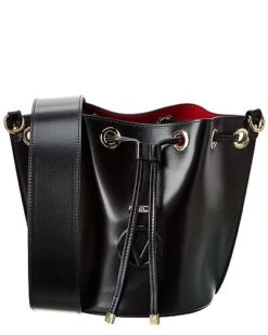 By Mario Valentino Adel Rope Guitar Leather Bucket Bag Women