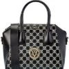 By Mario Valentino Minimi Monogram Leather Satchel Women