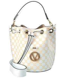 By Mario Valentino Adele Monogram Leather Bucket Bag Women