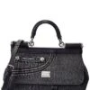 Dolce & Gabbana Sicily Small Patchwork Denim Shoulder Bag Women