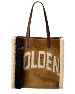 Golden Goose California North-South Suede & Shearling Tote Women