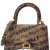 Balenciaga Hourglass XS Coated Canvas Shoulder Bag Women