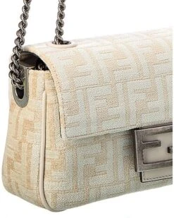 FENDI Baguette Midi FF Tapestry Shoulder Bag Women -Luxe Shoulder Bags Sales Store 1160543032 RLLD 3