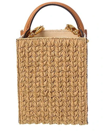 Valentino VLogo Straw & Leather Shoulder Bag Women 2 Valentino VLogo Straw & Leather Shoulder Bag Women - Image 2