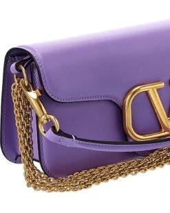 Valentino VLogo Loco Leather Shoulder Bag Women -Luxe Shoulder Bags Sales Store 1160564139 RLLD 3