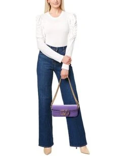 Valentino VLogo Loco Leather Shoulder Bag Women -Luxe Shoulder Bags Sales Store 1160564139 RLLD 4