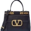 Valentino Rockstud Alcove Medium Grainy Leather Satchel Women