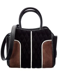 Tod's Sella Mini Velvet & Suede Tote Women