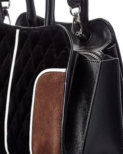 Tod's Sella Mini Velvet & Suede Tote Women 6 Tod's Sella Mini Velvet & Suede Tote Women -Luxe Shoulder Bags Sales Store 1161134396 RLLD 3