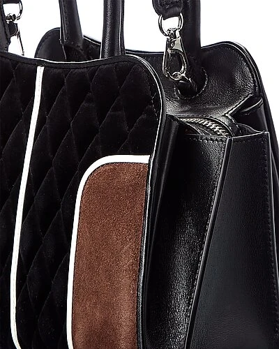 Tod's Sella Mini Velvet & Suede Tote Women 3 Tod's Sella Mini Velvet & Suede Tote Women - Image 3