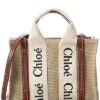 Chloé Woody Mini Canvas & Leather Tote Women