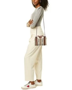 Chloé Woody Mini Canvas & Leather Tote Women -Luxe Shoulder Bags Sales Store 1161404062 RLLD 4