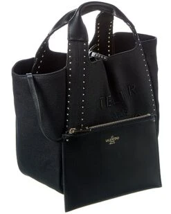 Valentino Atelier Canvas & Leather Tote Women -Luxe Shoulder Bags Sales Store 1161449389 RLLD 3