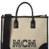 MCM Munchen Large Canvas & Leather Tote Women