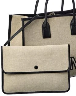 MCM Munchen Large Canvas & Leather Tote Women -Luxe Shoulder Bags Sales Store 1161452374 RLLD 3