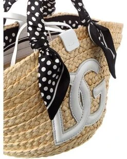 Dolce & Gabbana Kendra Straw & Leather Tote Women -Luxe Shoulder Bags Sales Store 1161485540 RLLD 3