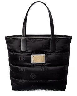 Dolce & Gabbana Logo Nylon & Leather Tote Women