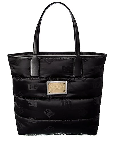 Dolce & Gabbana Logo Nylon & Leather Tote Women 1 Dolce & Gabbana Logo Nylon & Leather Tote Women