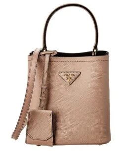 Prada Panier Small Saffiano Leather Bucket Bag Women