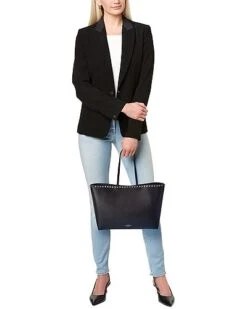 Valentino Rockstud Large Grainy Leather Shopper Tote Women -Luxe Shoulder Bags Sales Store 1161523355 RLLD 4