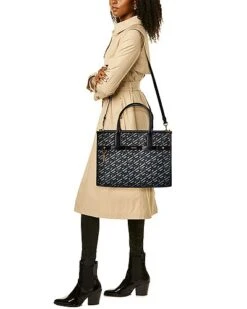 Versace La Greca Signature Coated Canvas & Leather Tote Women -Luxe Shoulder Bags Sales Store 1161527045 RLLD 4