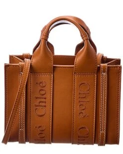 Chloé Woody Mini Leather Tote Women