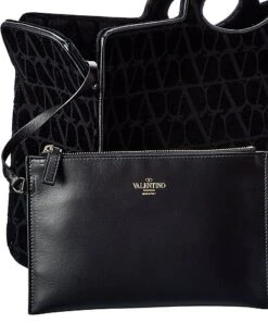 Valentino Toile Iconographe Canvas & Leather Tote Women -Luxe Shoulder Bags Sales Store 1161538627 RLLD 3